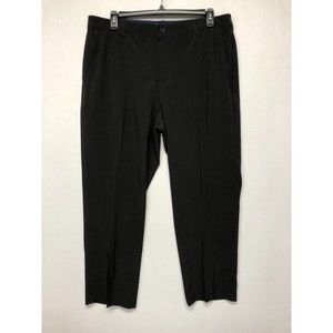 Izod Men Chino Golf Pants Size 40x30 Black Polyester Blend B246 -20
